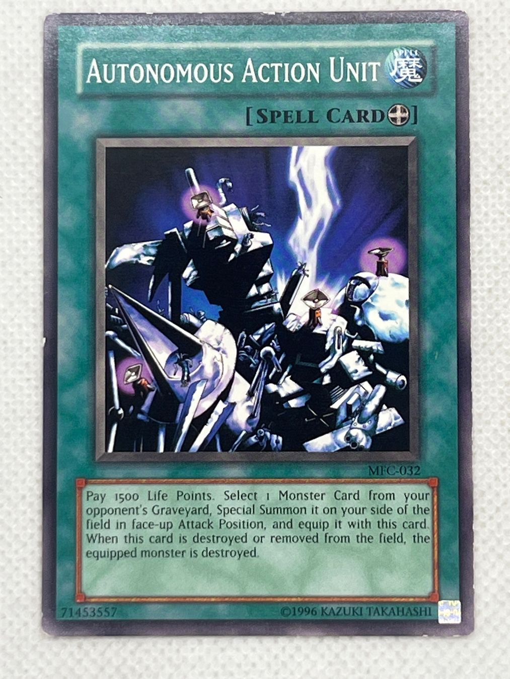 Yugioh Carte collezionabili: Seltene Yu-Gi-Oh Karte: Autonomous Action Unit – Usato da Hinterkappelen venduto da Kim1992