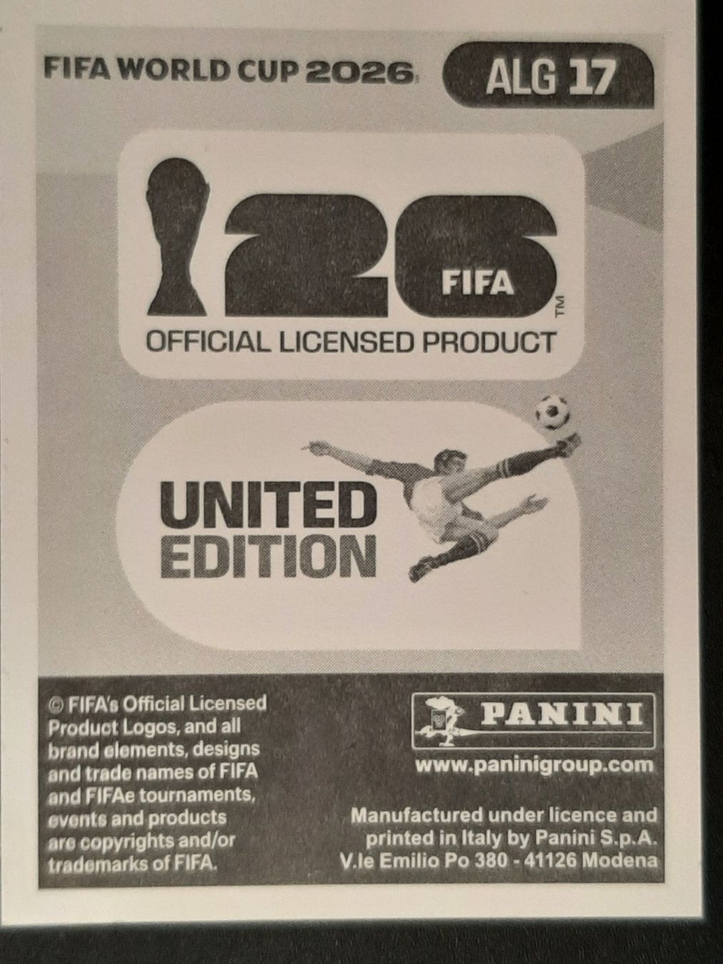 Panini Sammelbilder & Trading cards: Panini 2026 ALG1 – Neu (gemäss Beschreibung) aus Leuk-Stadt von Meic 1