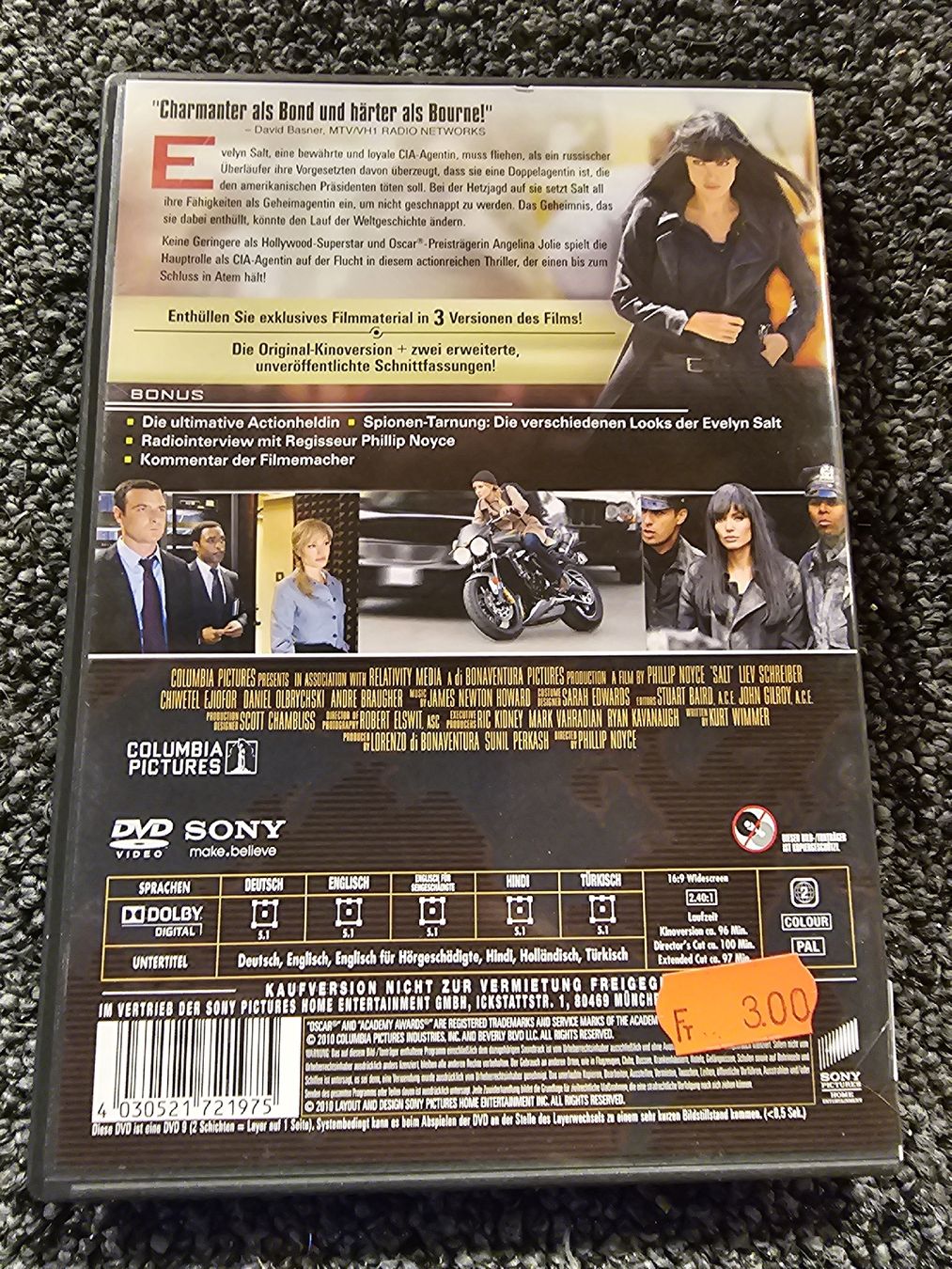 Tutti i DVDs: Salt(20763) – Usato da Ruswil venduto da jan_bxl5 1