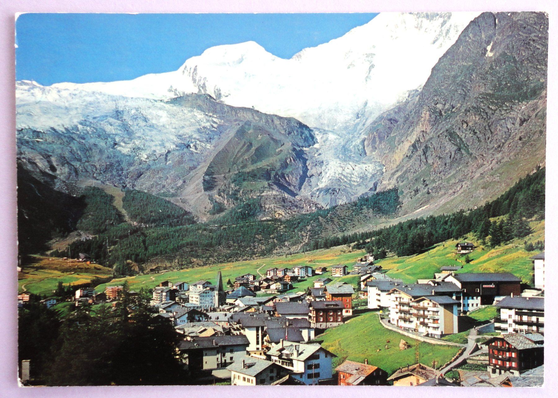 Cartoline postali: Saas Fee 1800 m, Feegletscher – Usato da Fétigny venduto da Billy2miny