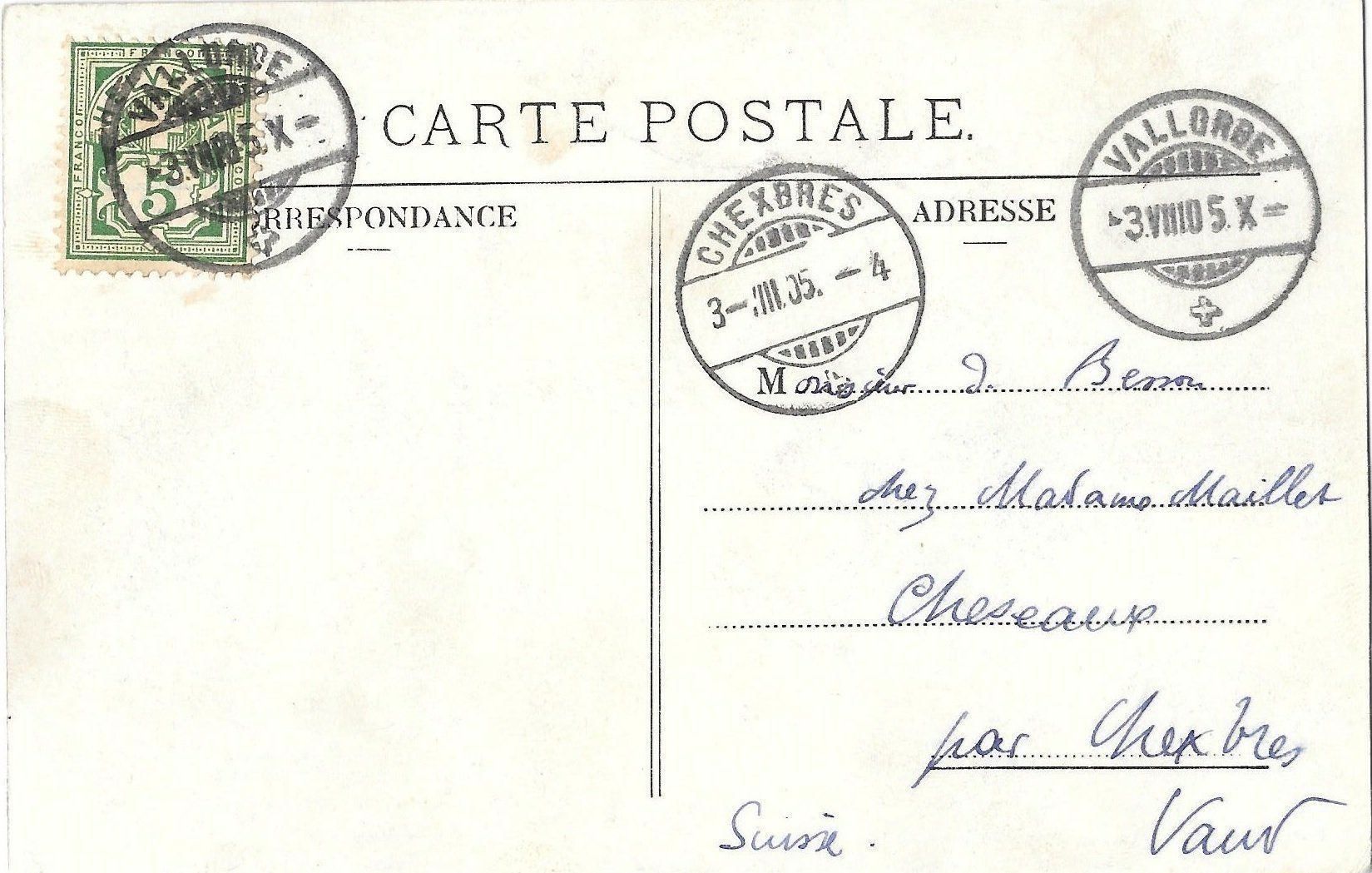 Cartoline postali: Vallorbe Chalet Ladernier – Usato da Olten venduto da clotaldi 1