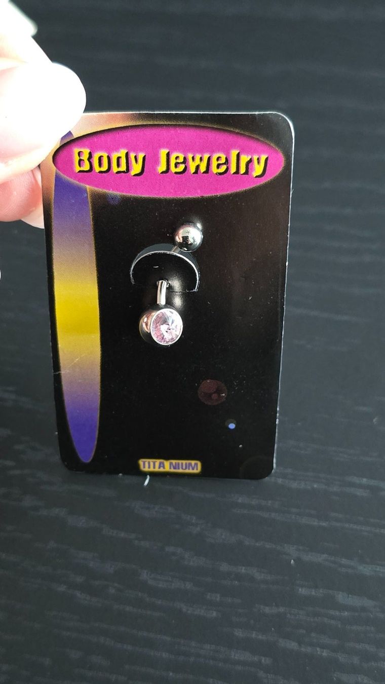 Gioielli per piercing: NEU Piercing / Bauchnabelpiercing aus Titan mit Rosa Stein – Nuovo (secondo la descrizione) da Thalwil venduto da VitaMini