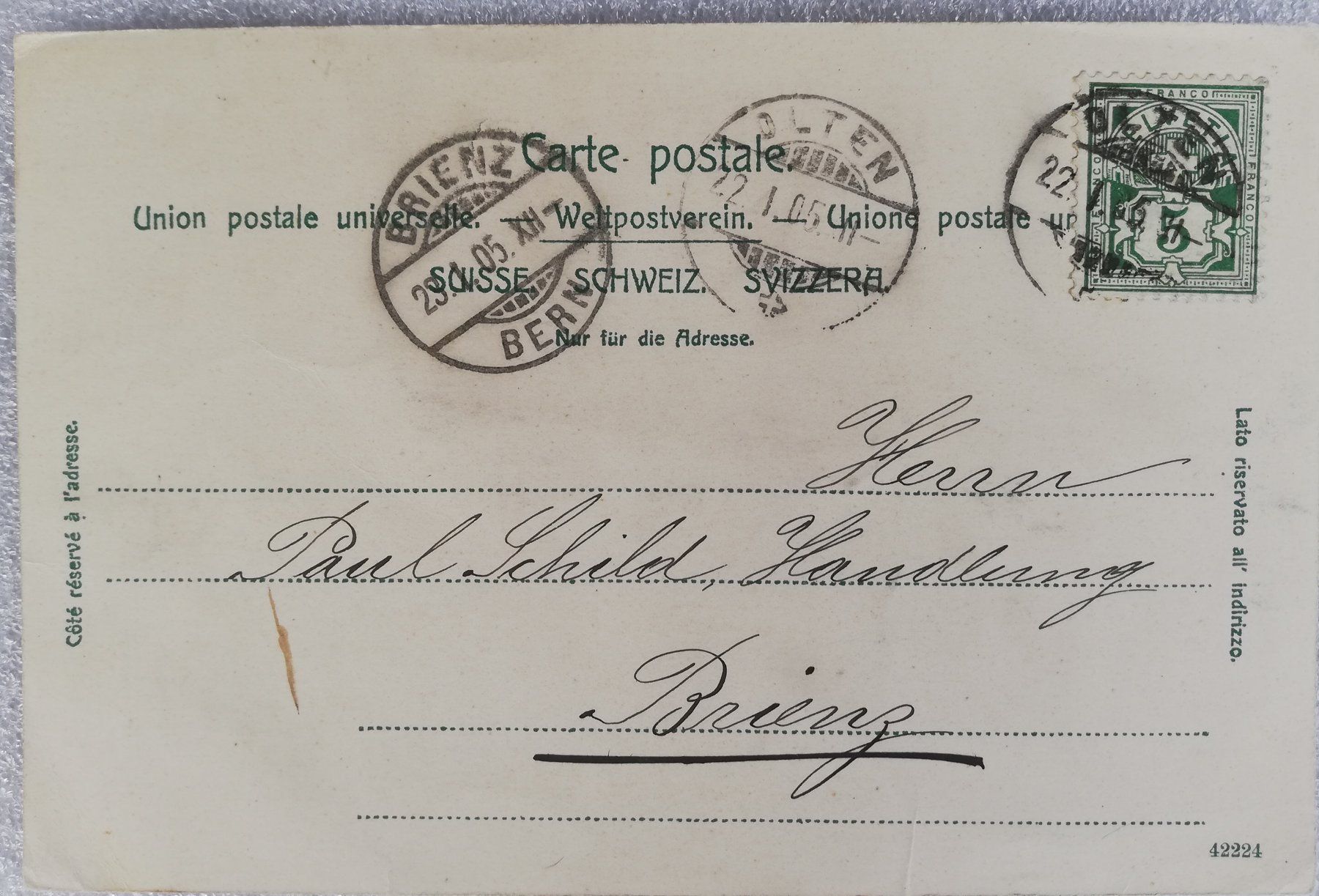 Cartoline postali: Olten – Usato da Hildisrieden venduto da Malve 1