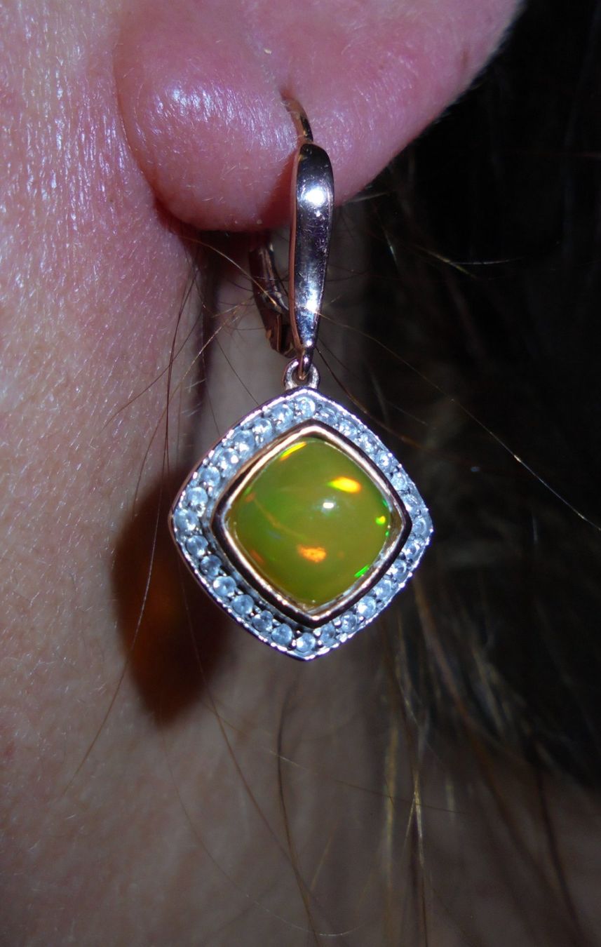 Ohrringe & -stecker: Echtschmuck: Goldohrringe mit Welo-Opal – Neu (gemäss Beschreibung) aus Zuchwil von maumauchi 9