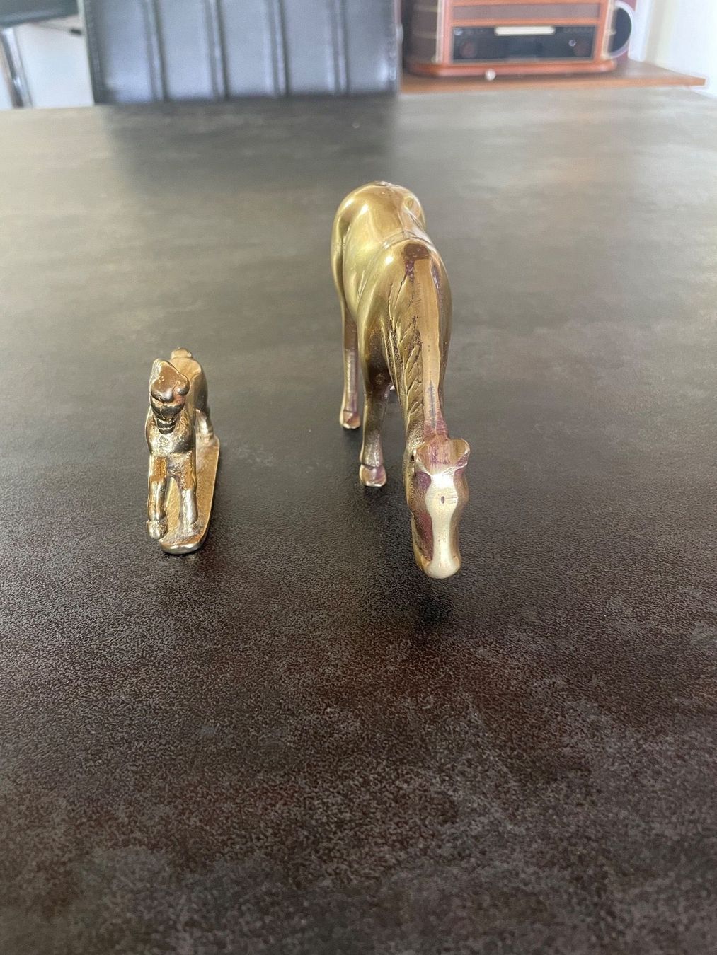 Figuren: Ancienne Statuettes Chevaux en Laiton – Gebraucht aus Vallamand von Bricbracbroc82 2