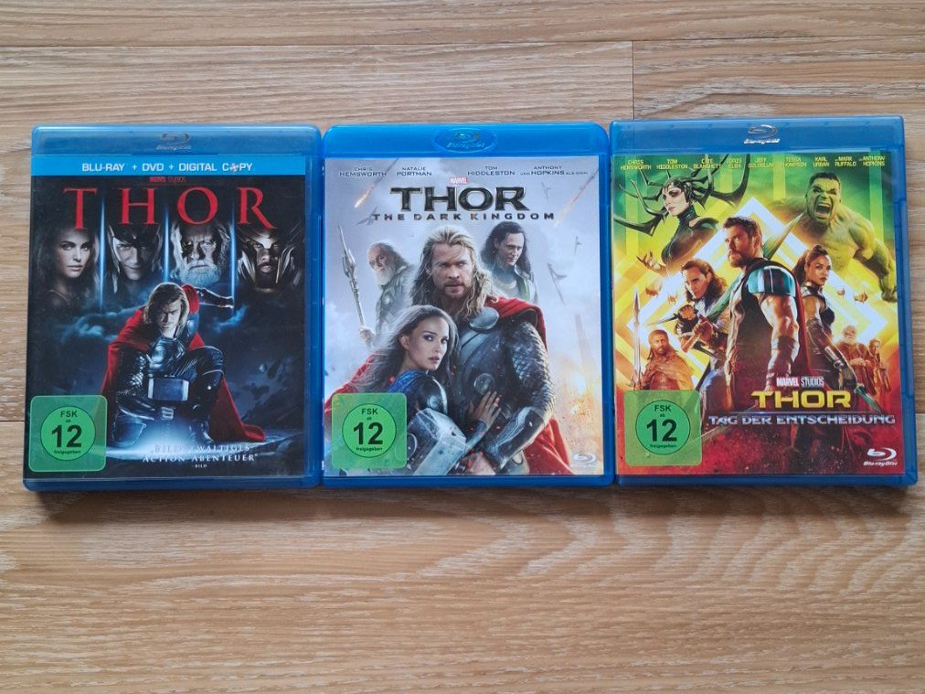 Tutti i DVDs: Blu-Ray: Thor, Thor:The Dark World & Thor: Ragnarok - Marvel – Usato da Nussbaumen AG venduto da yan_zdf8