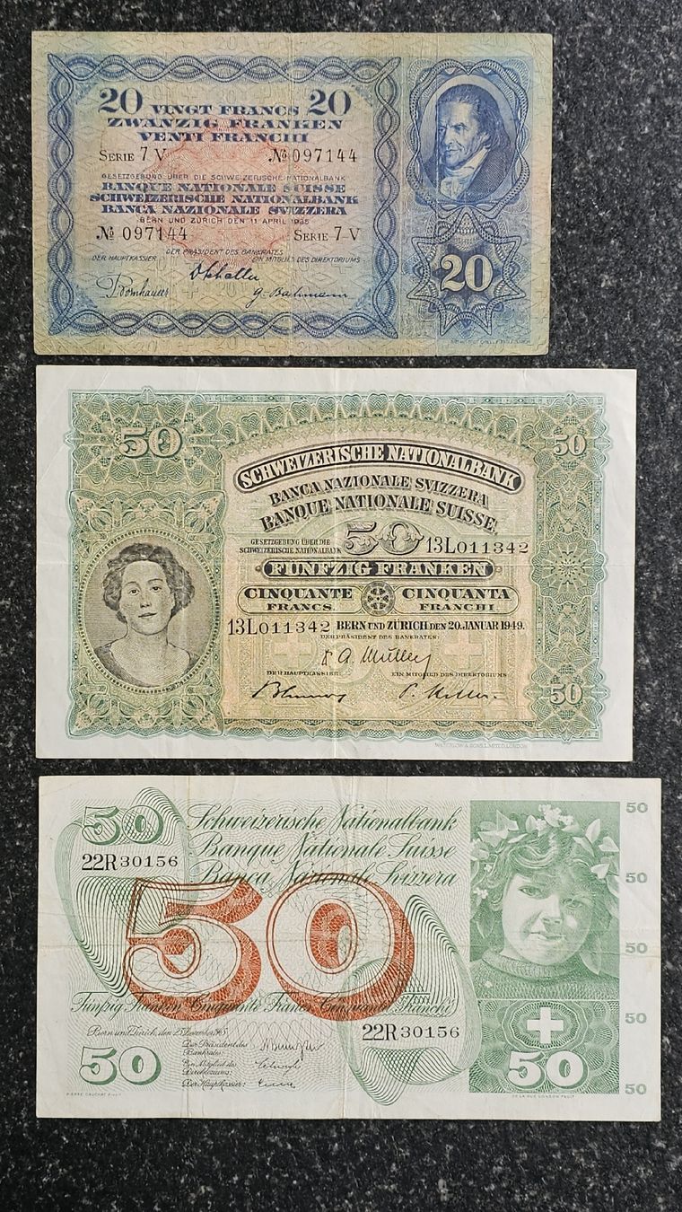 Billets de banque: Schweizer Banknoten – D'occasion à Unterterzen par Speedy076