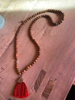 Designer Holzkette rot mit Echt Silberelementen ♥️