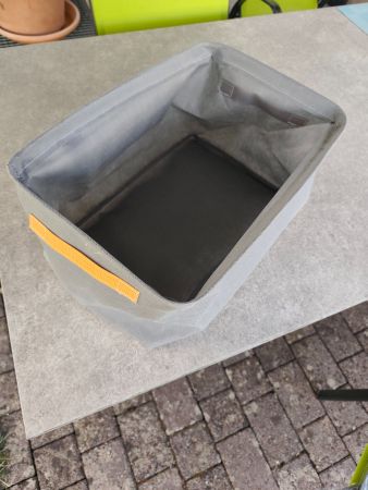 Stoffkorb grau faltbar - 2 Stk. - 40x28x25cm
