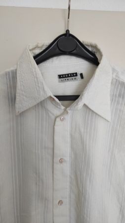Camicia uomo  a righe bianche Taglia XL