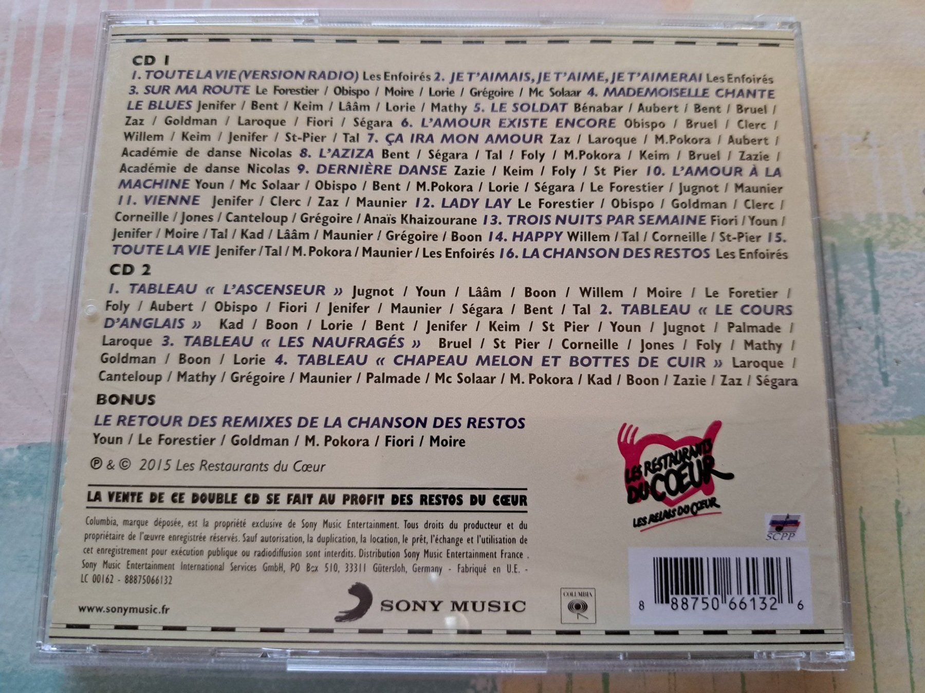 CD: Cd Sur la route des enfoirés 2015 – Usato da Pully venduto da bro_n52j 1