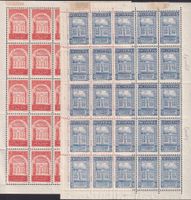 1924, Nr.167+168 (Weltpostverein, UPU) Bogen **. Kat: 175.-+
