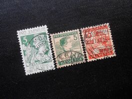 CH Z 1-3  Pro Juventute 1913/15  CHF 145