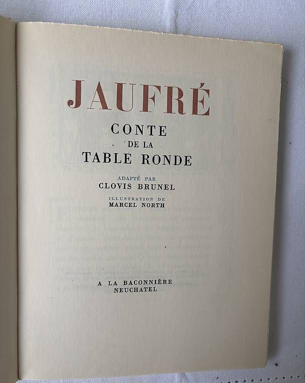 Bücher: Jaufré conte de la table ronde Marcel North  – Gebraucht aus St-Blaise von Poussinnette01 1