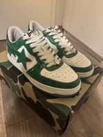 A bathing ape BAPE sta Lackleder Grün Weiss