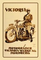 Blechschild-VICTORIA MOTORRÄDER VICTORIA-WERKE AG NÜRNBERG