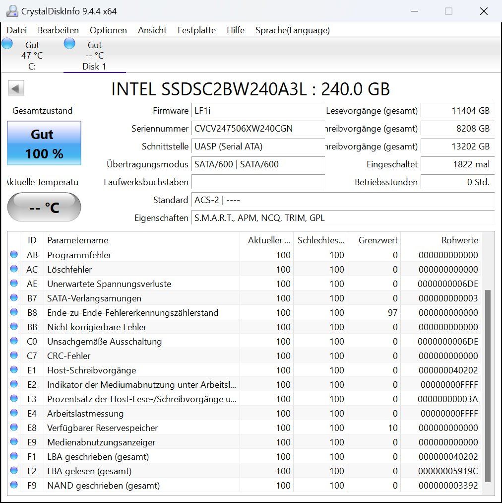 Intel Dischi rigidi: Intel SSD 520 Series – Usato da Zürich venduto da HarlacherIT 2