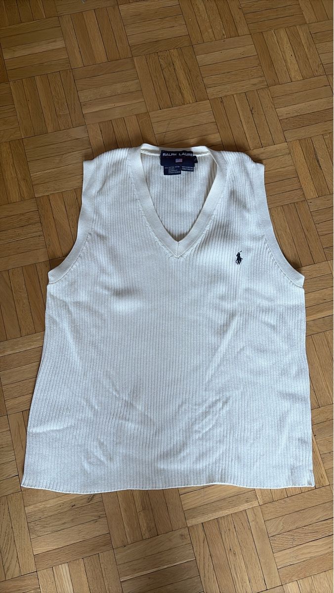 Ralph Lauren Gilet & Giacche senza maniche: Ralph Lauren Pullunder, wollweiss, Gr. L – Usato da Effretikon venduto da Suszacki