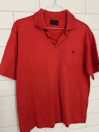 Carlo Colucci Poloshirt rot kurzarm Grösse L