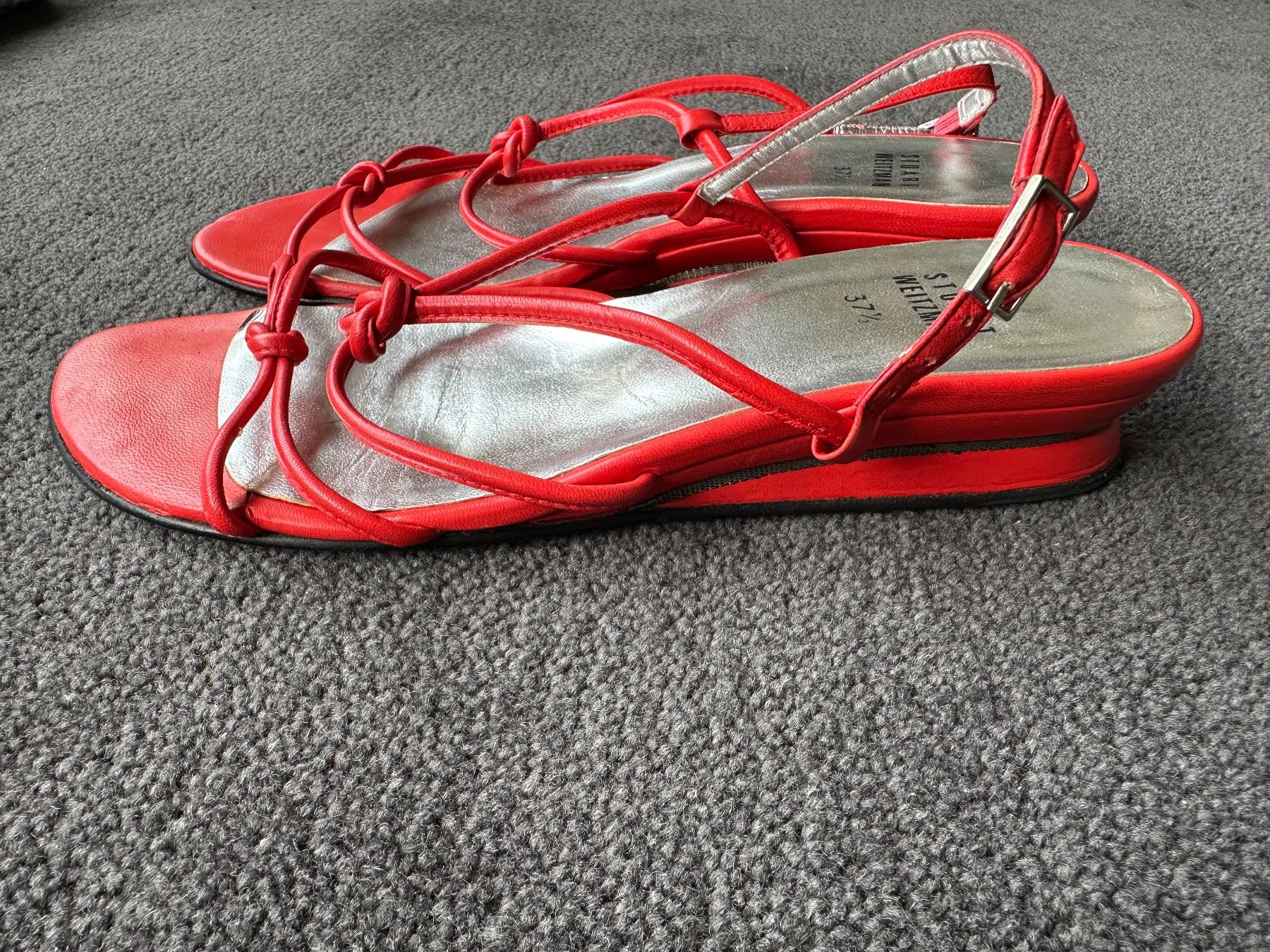 Stuart Weitzman Scarpe da donna: Stuart Weitzman Sandalen, Rot, Grösse 37.5 – Usato da Herzogenbuchsee venduto da cmk_v82m 2