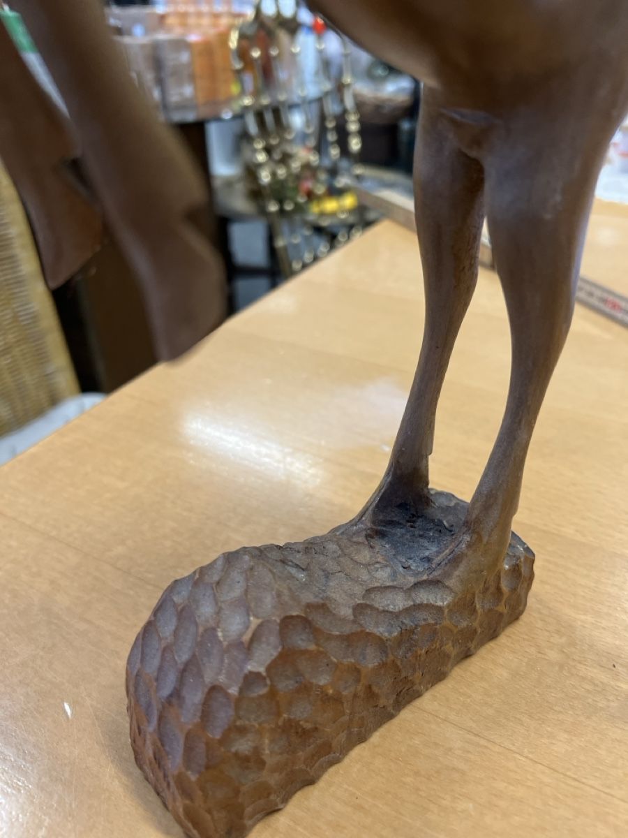 Statuette: Holz-Hirsch, geschnitzt, Herbst Dekoration – Usato da Rorschach venduto da TrendyDeals 3