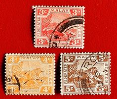 MALAY BUND MALAIISCHER STAATEN TIGER GROSSBRITANNIEN 1922