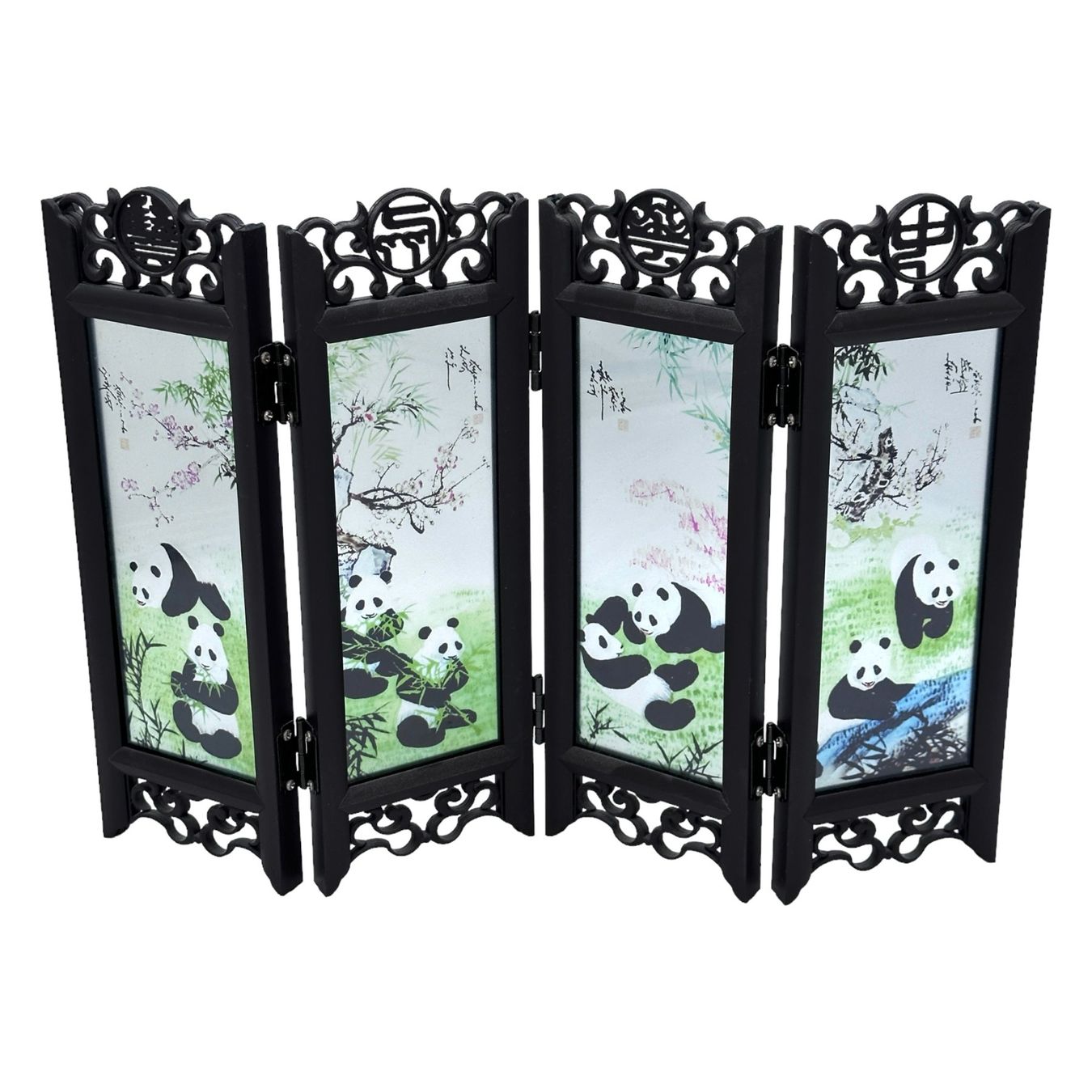 Paravents: Mini paravent chinois en bakélite verre peint calligraphie – Gebraucht aus Morges von vintiques 8