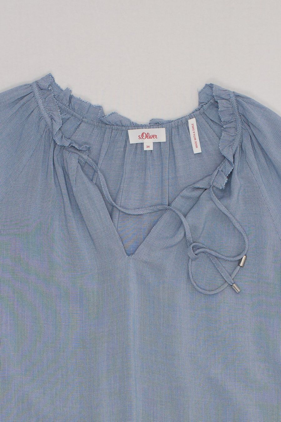 S.Oliver Camicette: s.Oliver Blouse Viscose Bleu Rayé T. 34 – Usato da Fribourg venduto da re-fine 6