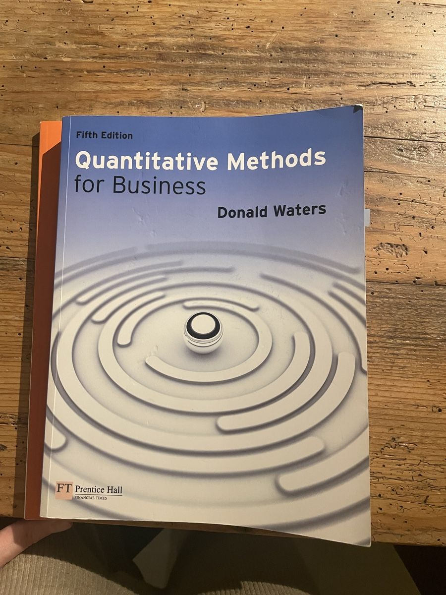 Libri: Quantitative Methods für Business, 5. Auflage – Usato da Walenstadt venduto da sar_2mqk