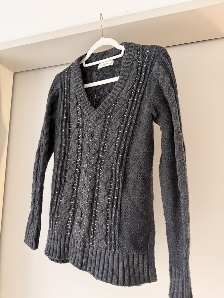 Abercrombie Maglioni & Felpe: Abercrombie & Fitch Strickpullover Grau, Grösse S – Nuovo (secondo la descrizione) da Zurich venduto da kat_dcy5