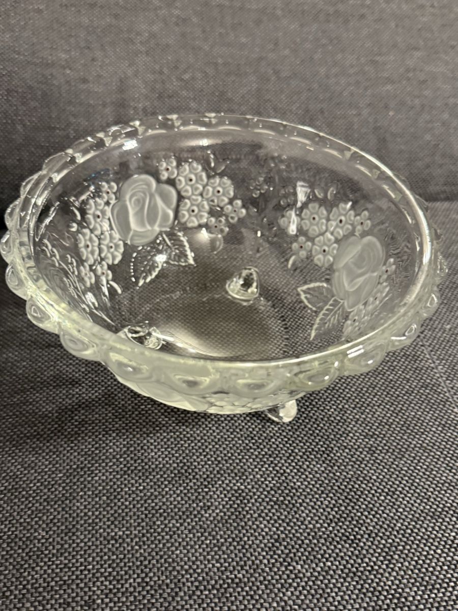 Walther Glas Ciotole: Glasschale Walther Glas Blumenmuster – Usato da Buchs SG venduto da and_d8tp 5