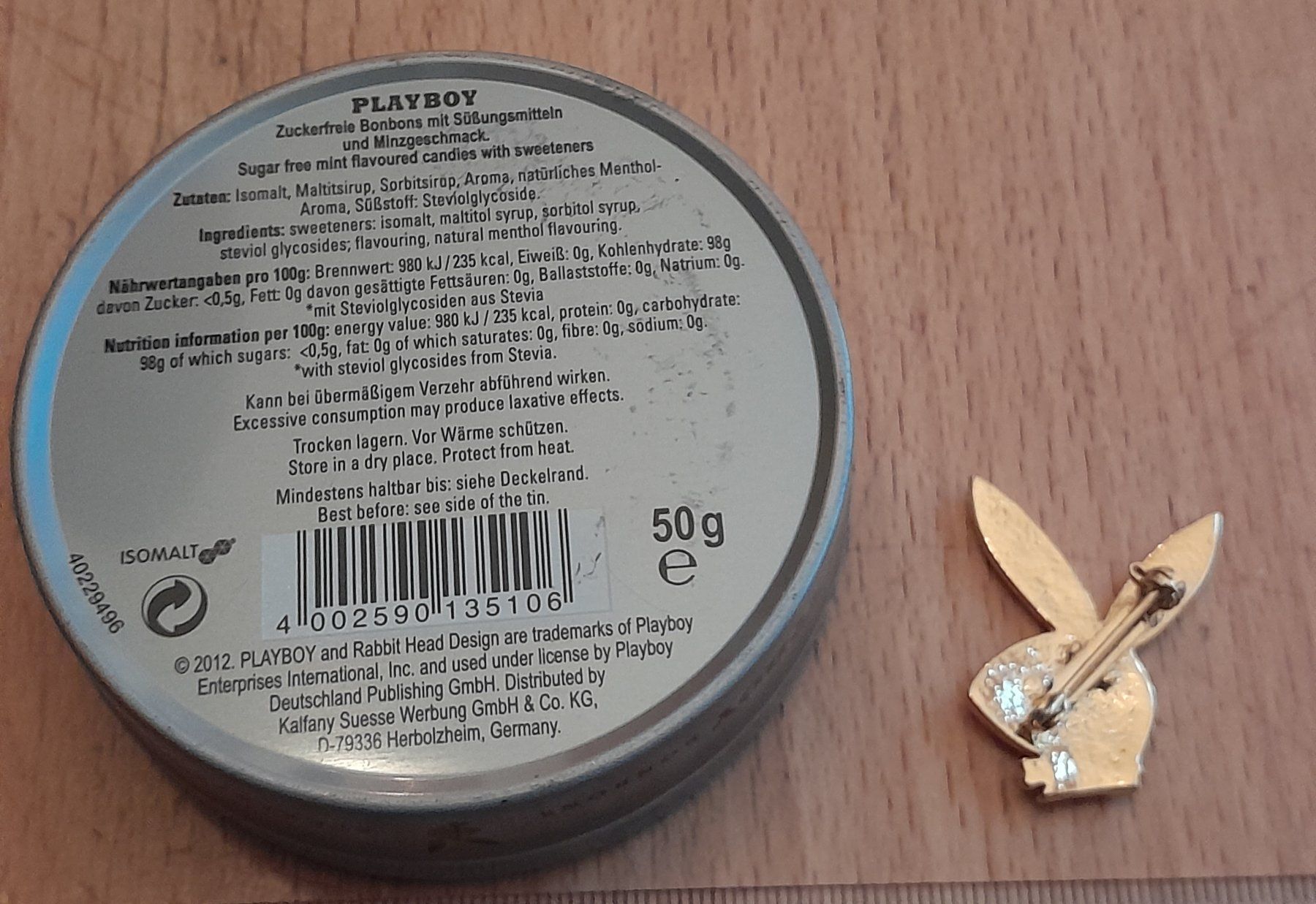 Contenitori & Simili: Kult Playboy leere Bonbon Dose Pin Box – Usato da Gurtnellen venduto da Rhino77 1