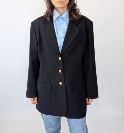 Blauer Wollblazer von Mari Philippe Paris, Gr. 40!