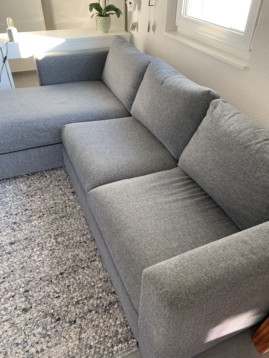 Sofas: 3er Sofa / Couch VIMLE mit Récamiere grau – Gebraucht aus Baar von nic_9886 4