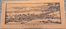 Plaque en cuivre gravée de la Chaux de Fonds en 1845