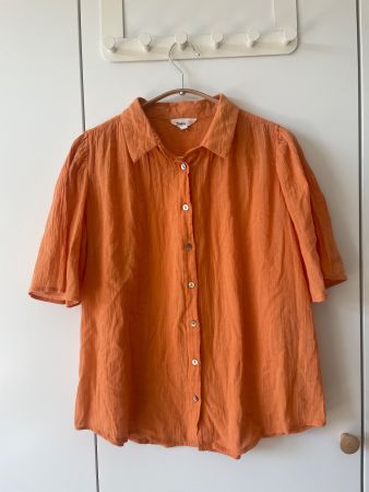 Maison 123 Paris Bluse Gr. M Apricot Musselin 100% Baumwolle