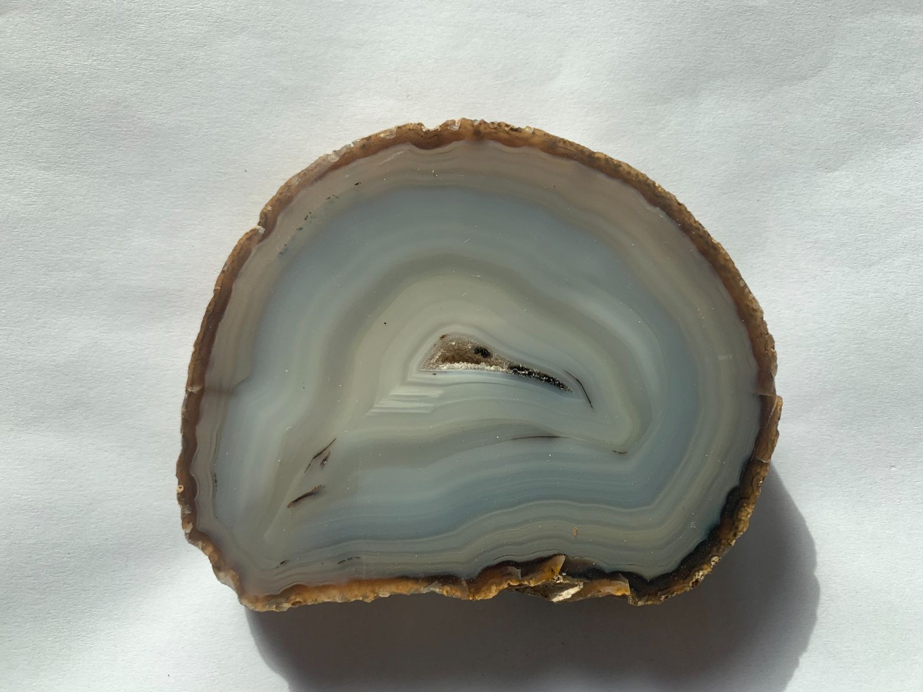 Minerali & Pietre curative: Achat Scheibe grau – Nuovo (secondo la descrizione) da Dättlikon venduto da Maurinie