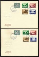 1956 B76-80/2 Serien auf FDC BERN dt. + BERNE franz. (15913)