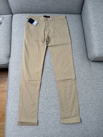 Neue TRUSSARDI Chino Hose, Beige, Grösse 46, Herren