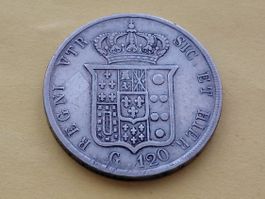Regno delle due Sicilie 120 Grana 1853 "Ferdinand II" Silber