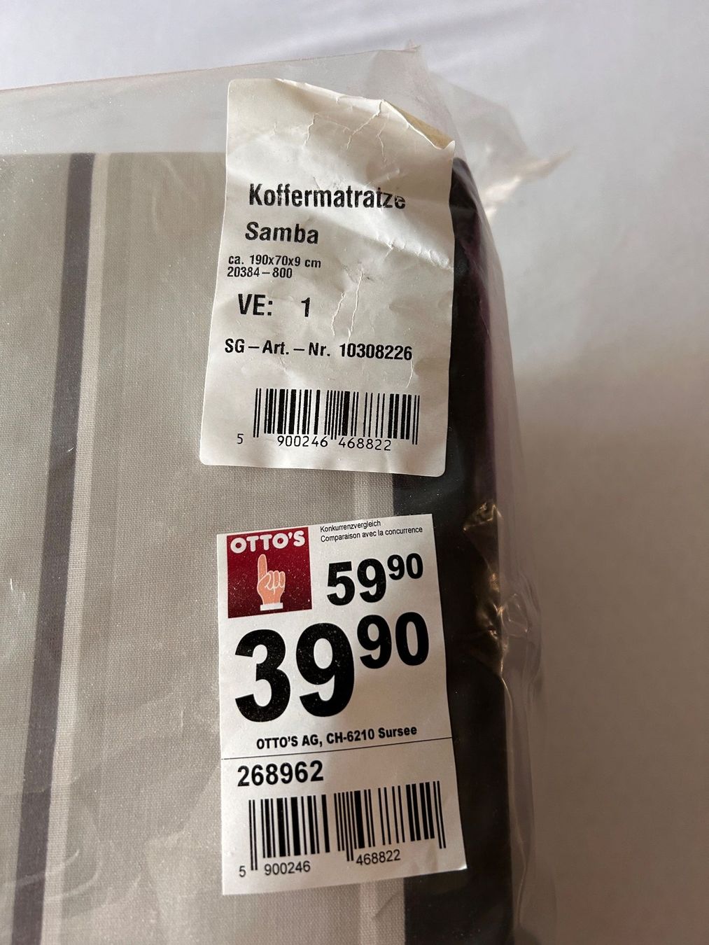 Materassi: Neue Koffermatratze Samba – Nuovo e nell'imballaggio originale da Aristau venduto da WalterM06 1