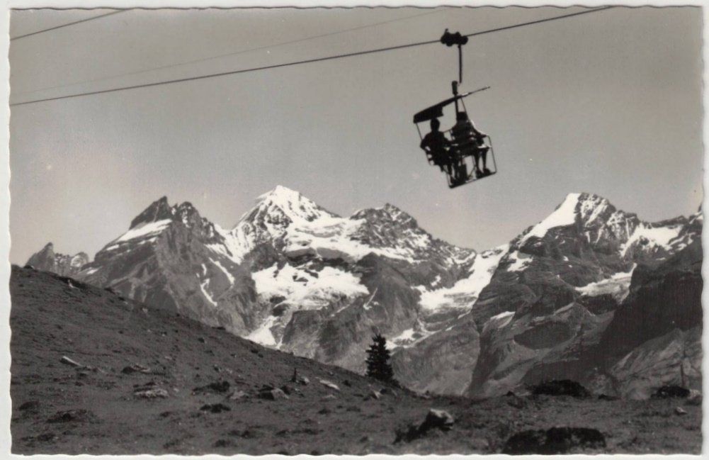 Ansichtskarten: Kandersteg - Sessellift Oeschinen – Gebraucht aus Binningen von Mountainrider