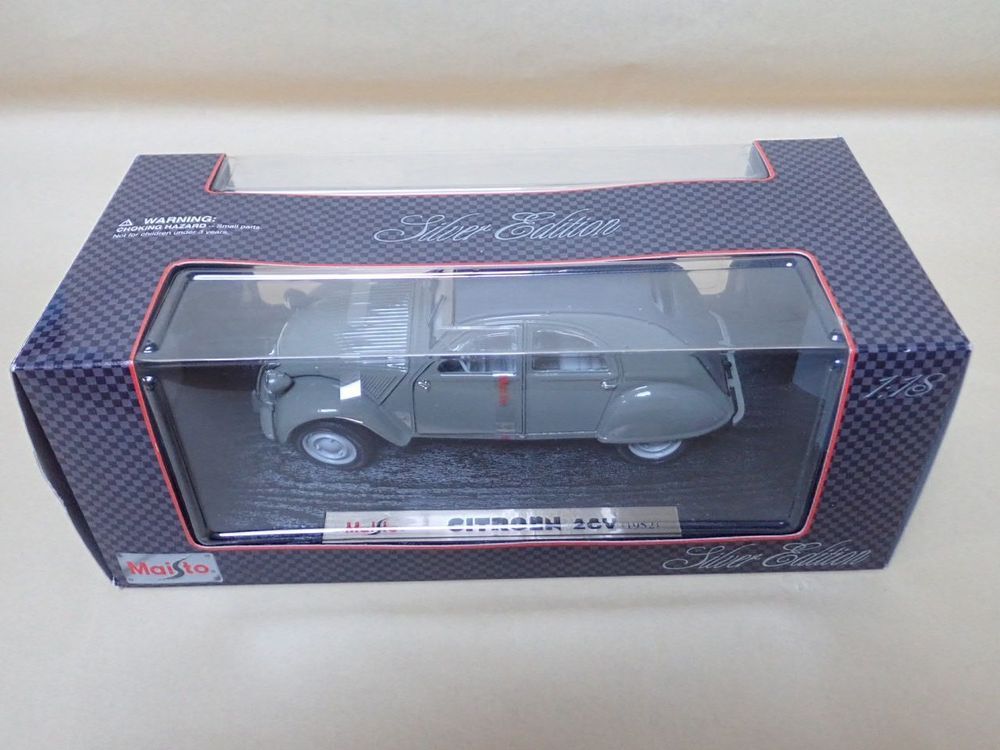 Maisto Special Edition - Citroën 2CV 1952 Grise - Échelle 1/18 - Neuf (destockage)