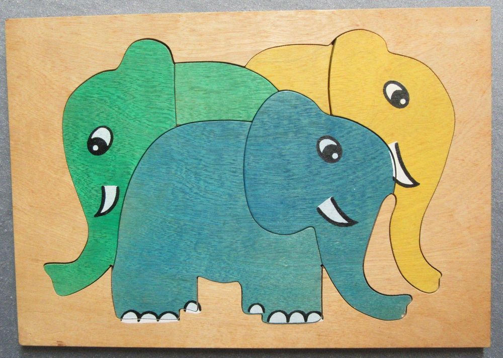 Holzpuzzle 'Mütterliebe' – Elefanten-Motiv, 100 Teile, 21x15 Cm, Aus Holz, Für Erwachsene