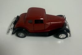 Oldtimer Modellauto rot schwarz Metall 