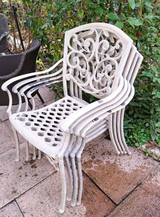 Gartenstühle aus Metall, Stapelbar, Vintage Kaufen auf Ricardo
