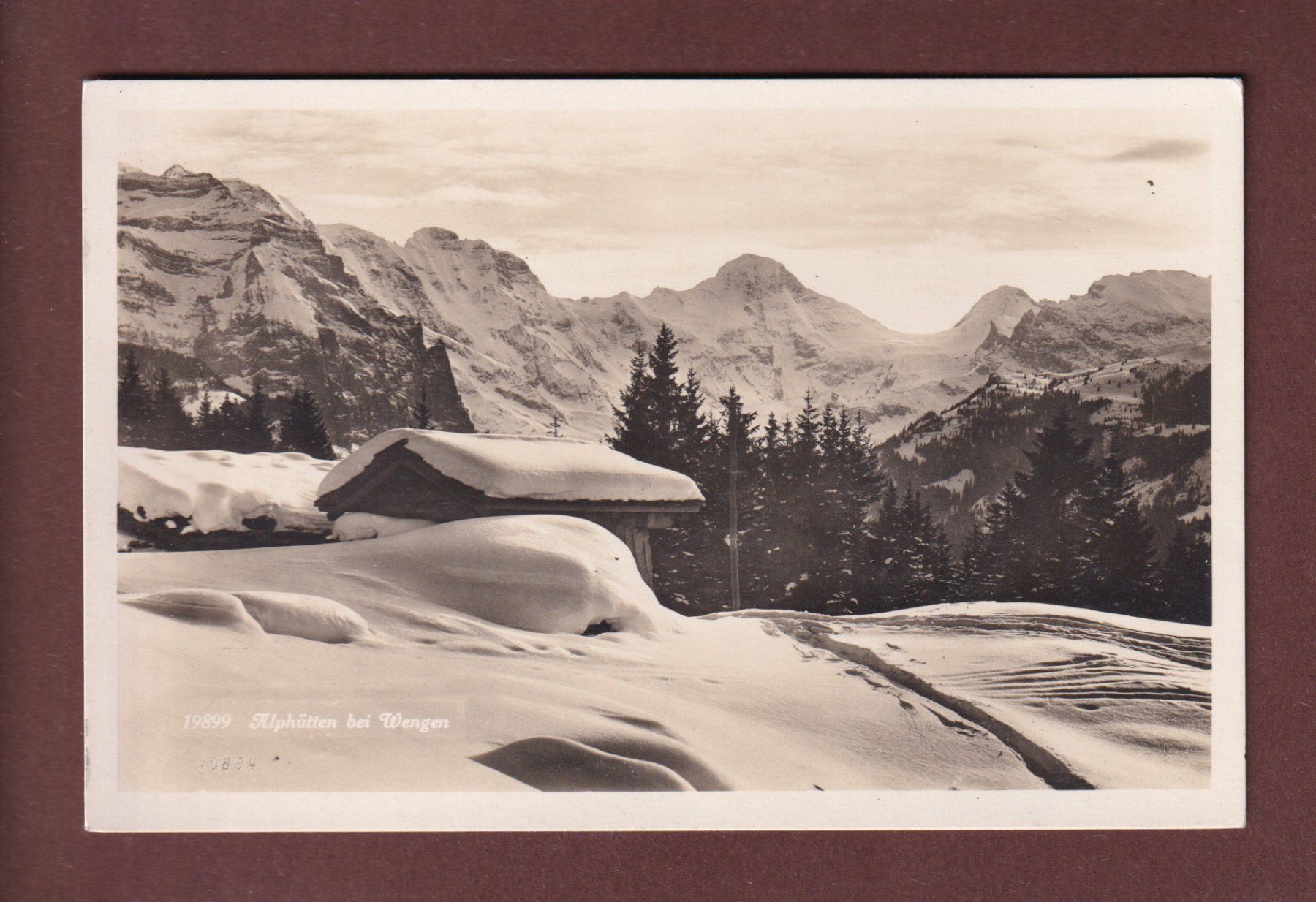 Cartoline postali: WENGEN - Alphütten - 1936 – Usato da Pully venduto da nicecards-shop