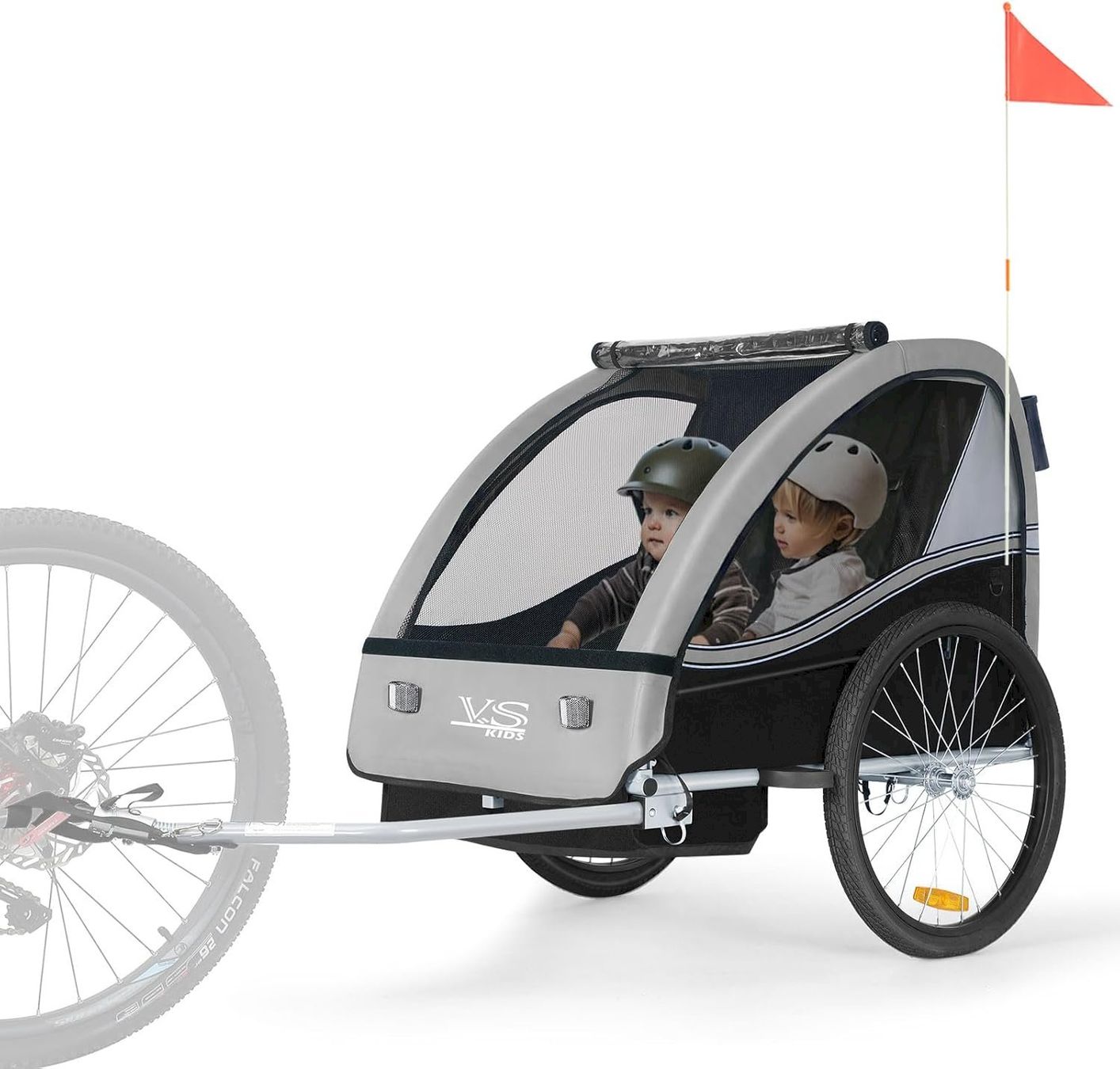 Rimorchi per biciclette: Tiggo VS 2 in 1 Kinderanhänger Grau – Nuovo e nell'imballaggio originale da Bottighofen venduto da zaap 2