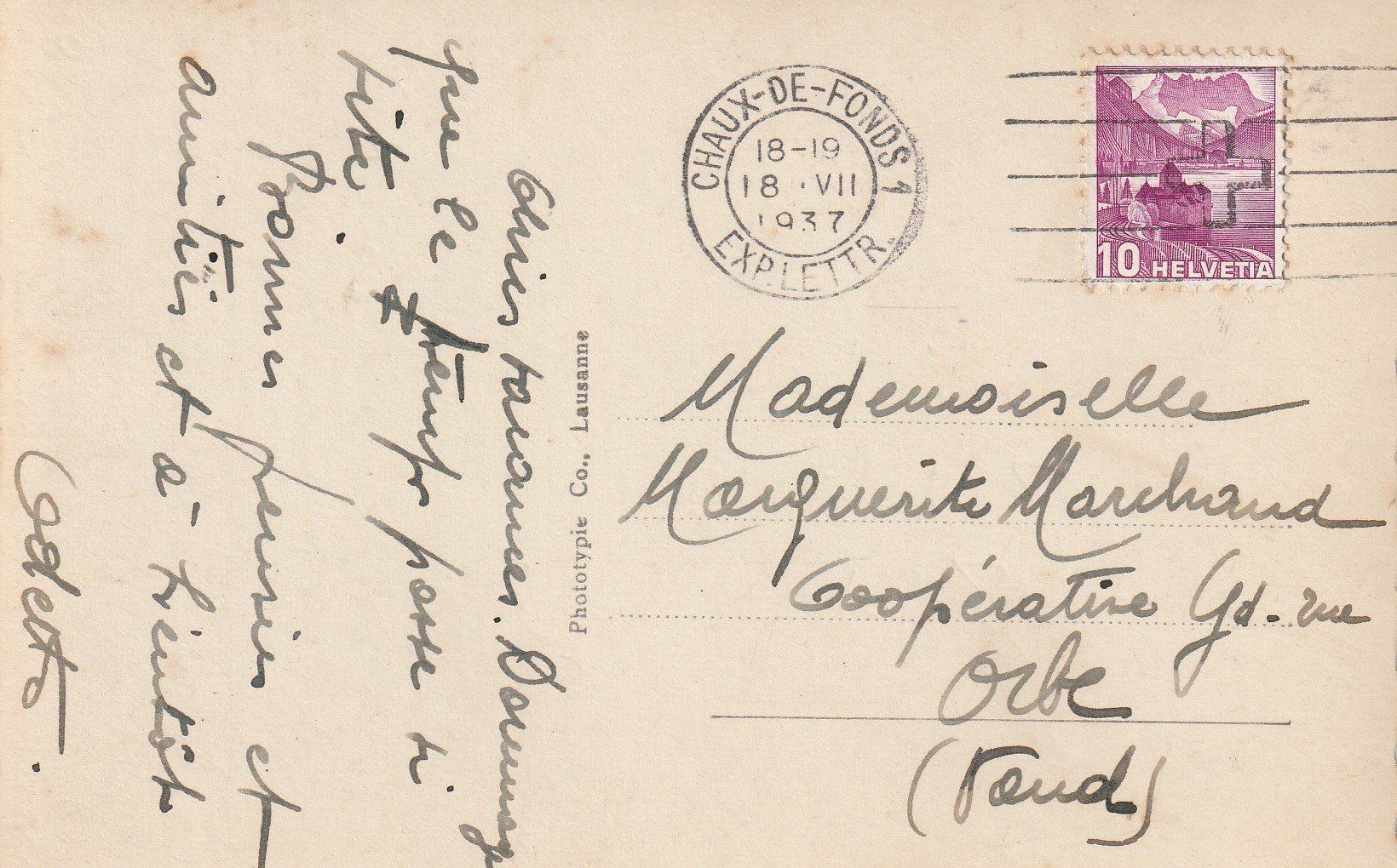 Cartoline postali: AK Les Brenets gel. 18.7.1937 – Usato da Fribourg venduto da schnalla92 1