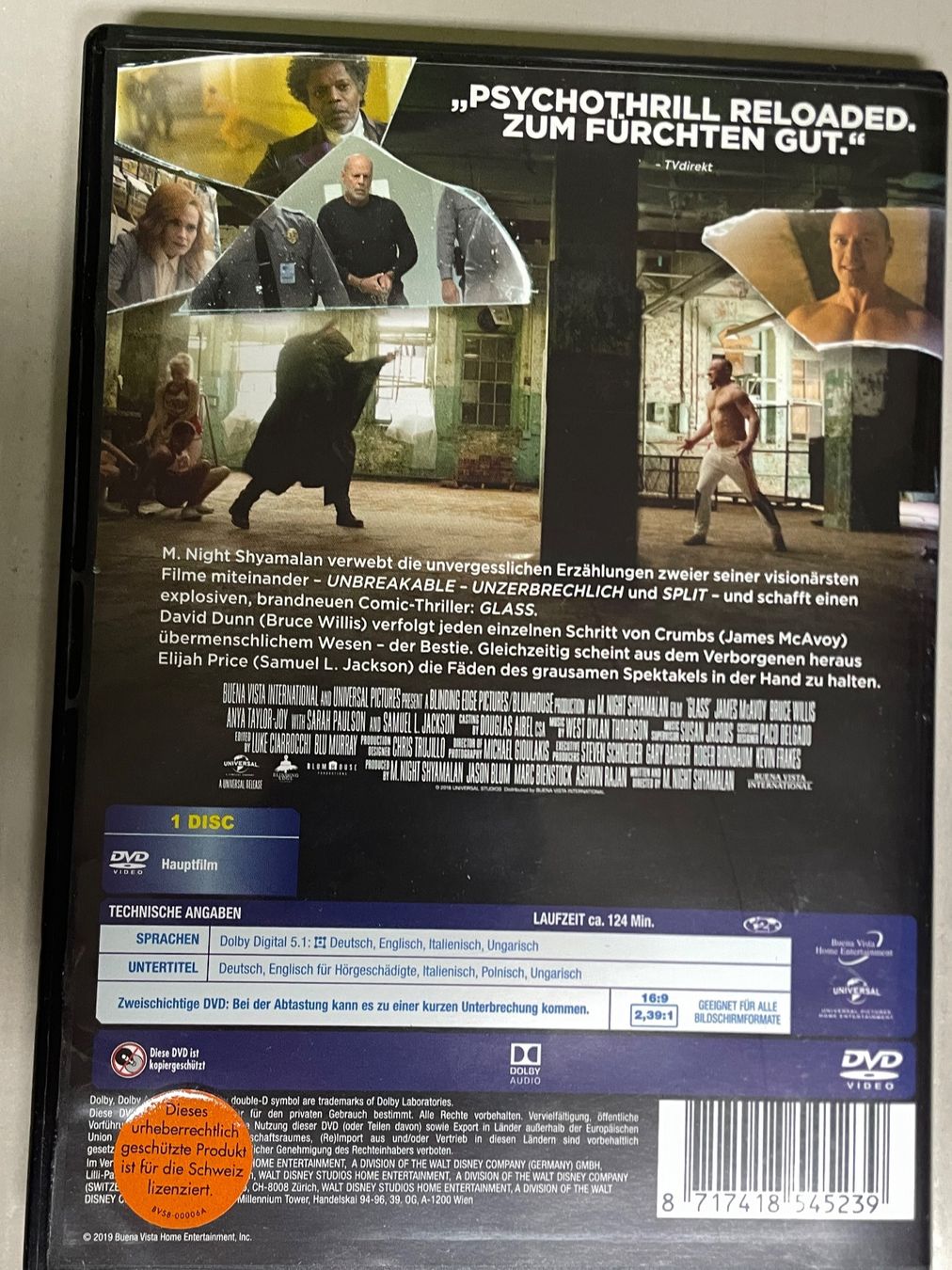 Tutti i DVDs: Glass Superhelden - Bruce Willis – Usato da Muri b. Bern venduto da AdidasCollector 1